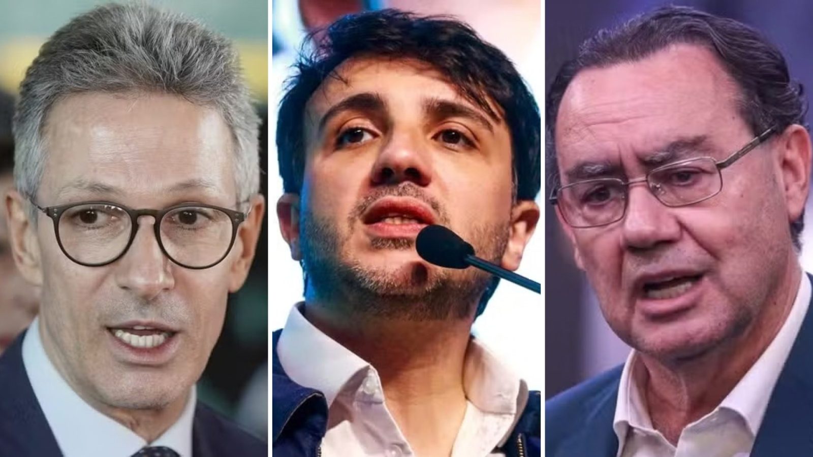 Romeu Zema, Renan Santos e Augusto Cury
