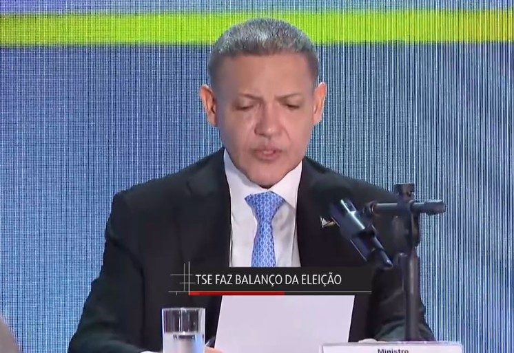 Ministro do TSE Nunes Marques durante pronunciamento