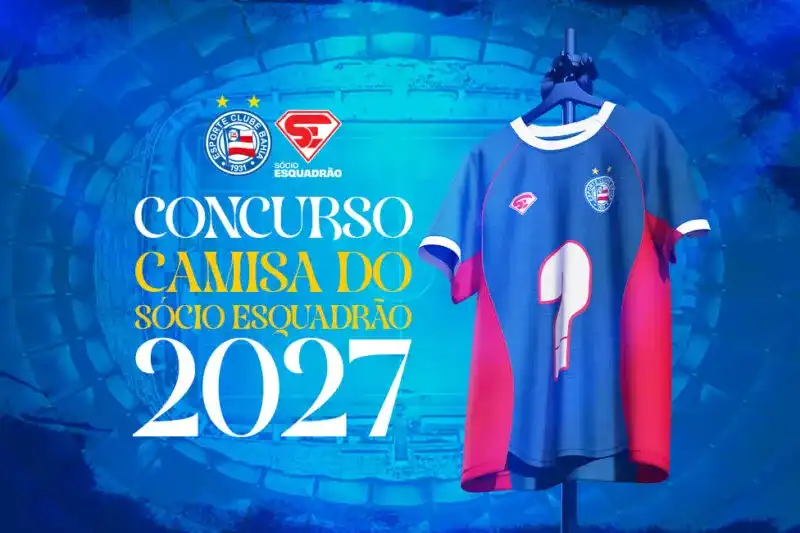 Imagem de Bahia abre concurso para torcedores criarem camisa oficial de 2027; saiba como participar