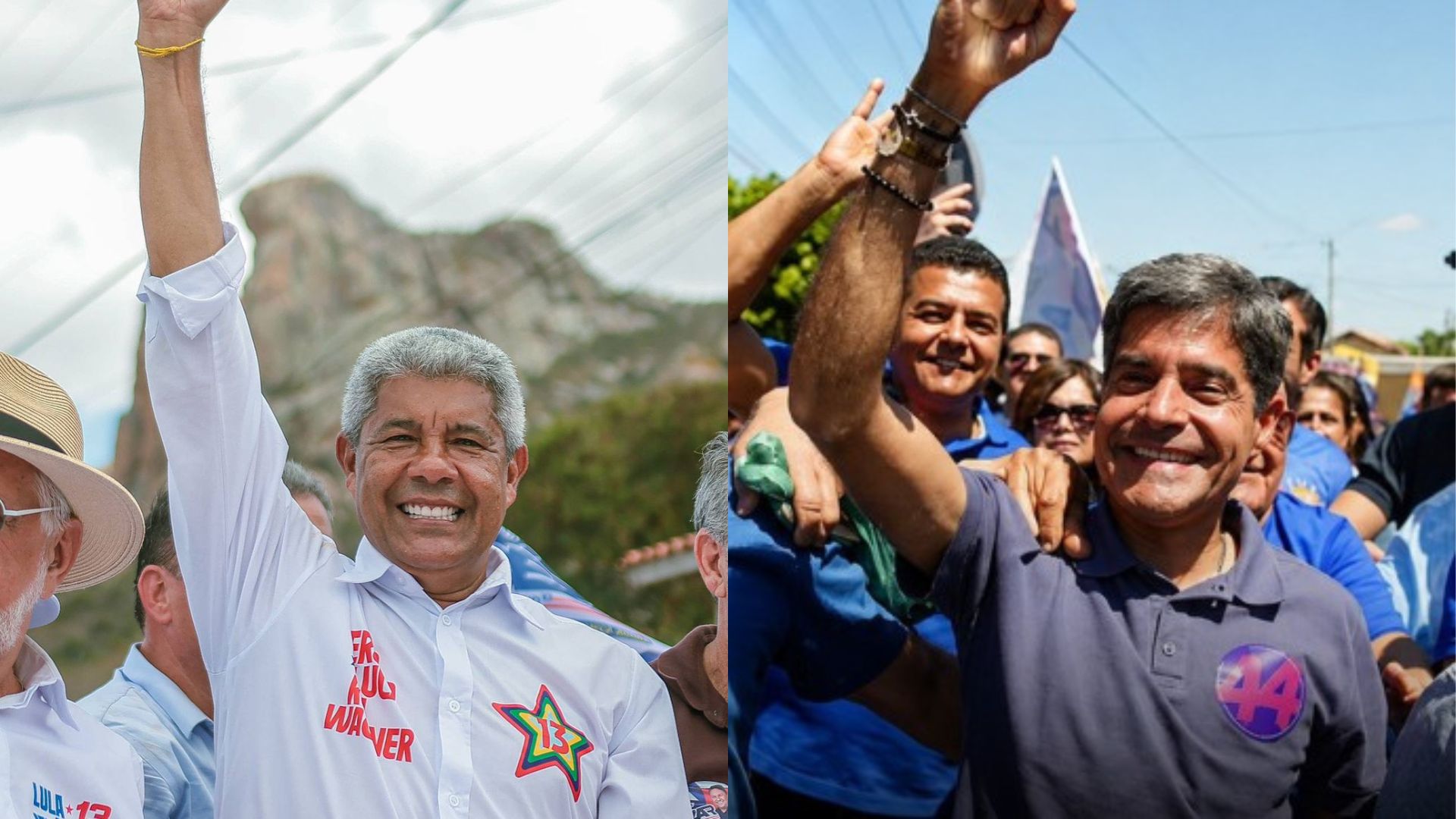Imagem de AtlasIntel/A TARDE aponta empate técnico entre ACM Neto e Jerônimo na disputa pelo Governo da Bahia