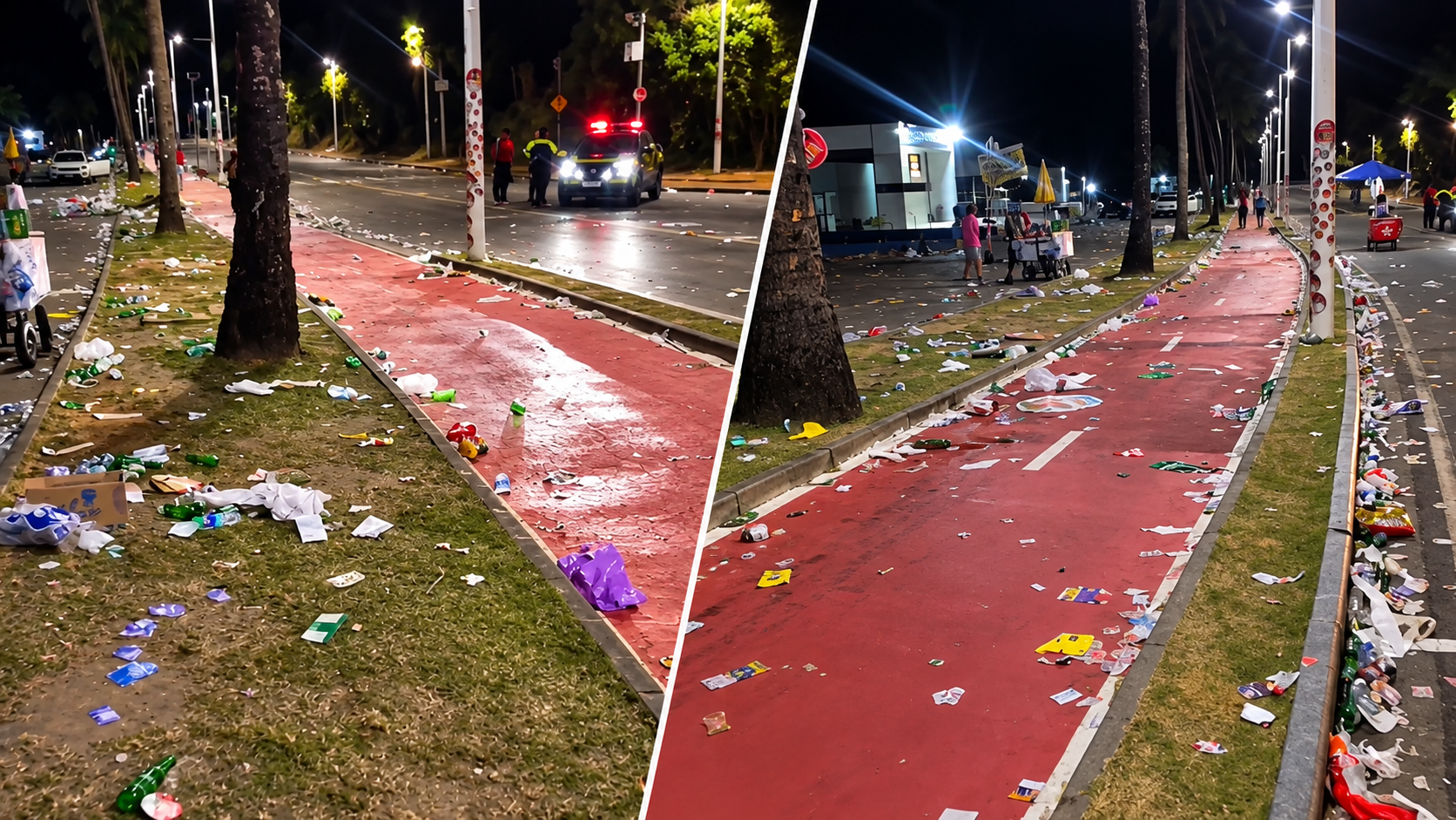 Imagem de Farol da Barra fica tomado por lixo após ato político em Salvador