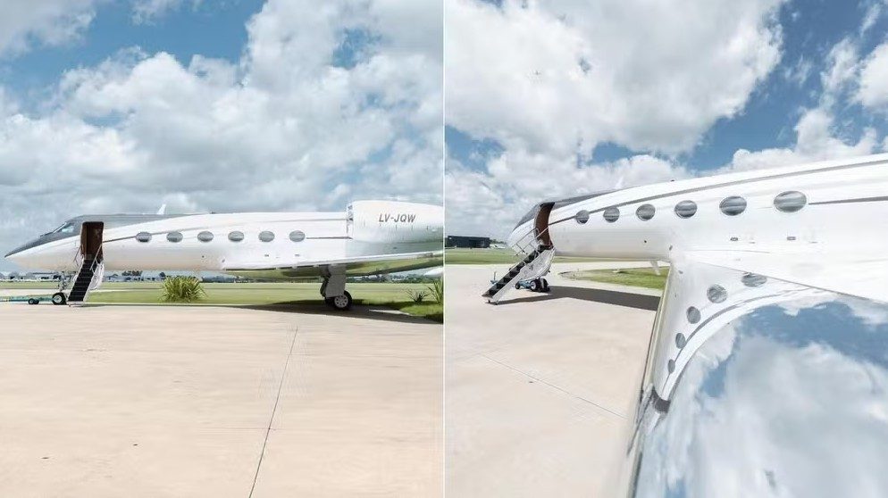 Jatinho da Baires Fly usado por Flávio Bolsonaro e a família.