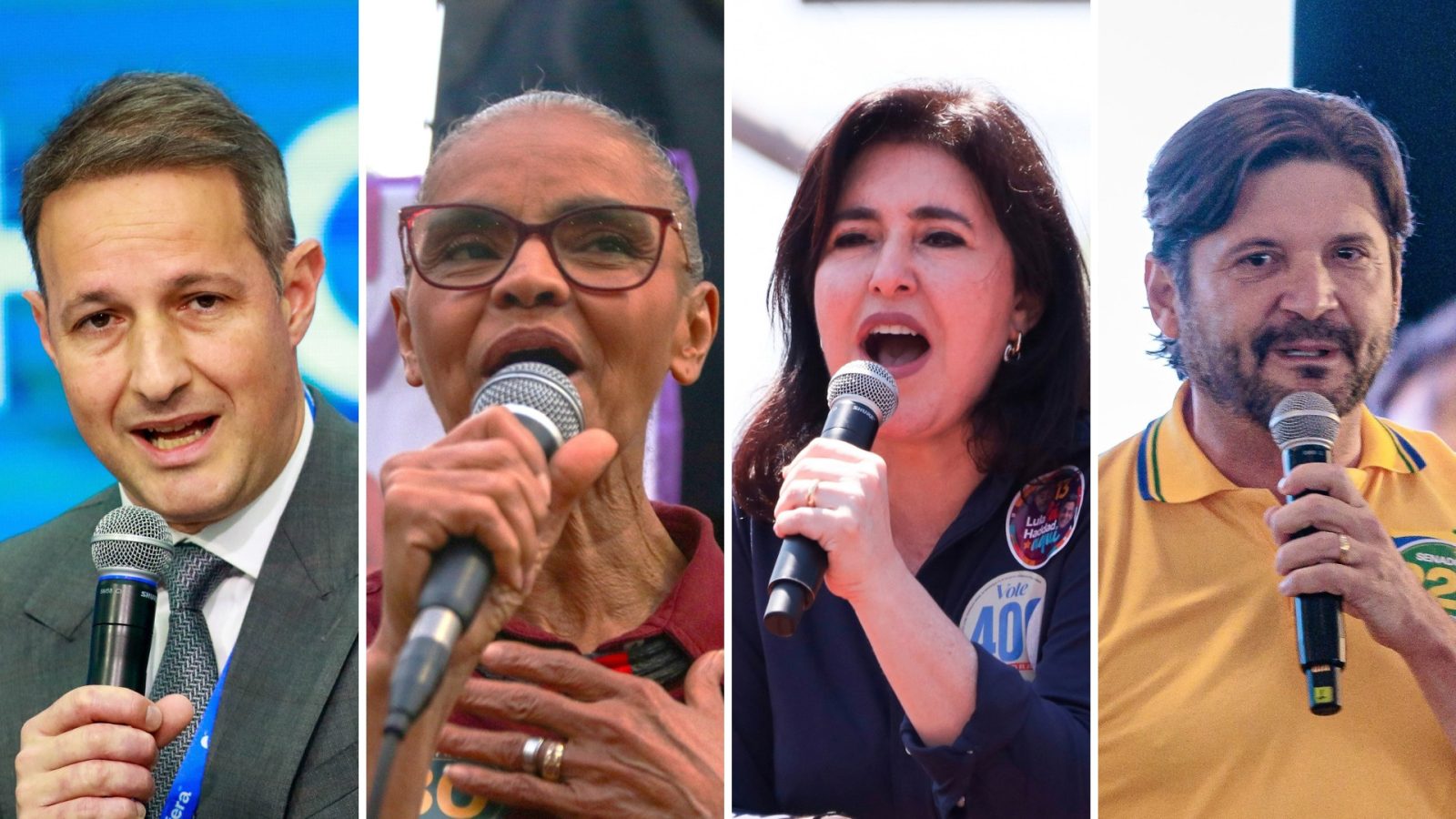 Guilherme Derrite (PL), Marina Silva (Rede), Simone Tebet (PSB) e André do Prado (PL) concorrem ao Senado em São Paulo