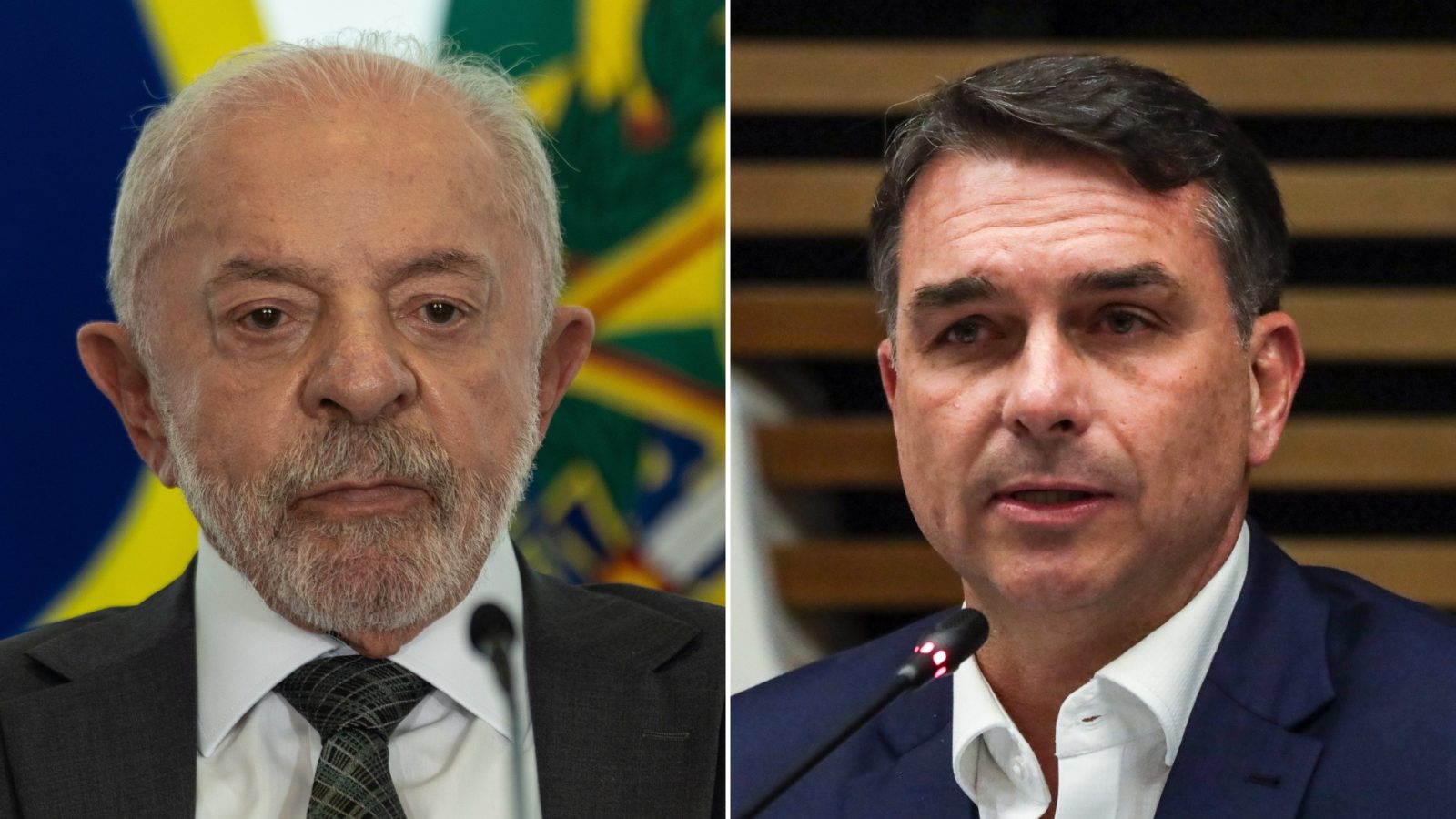 Lula (PT) e Flávio Bolsonaro (PL) são candidatos à Presidência da República