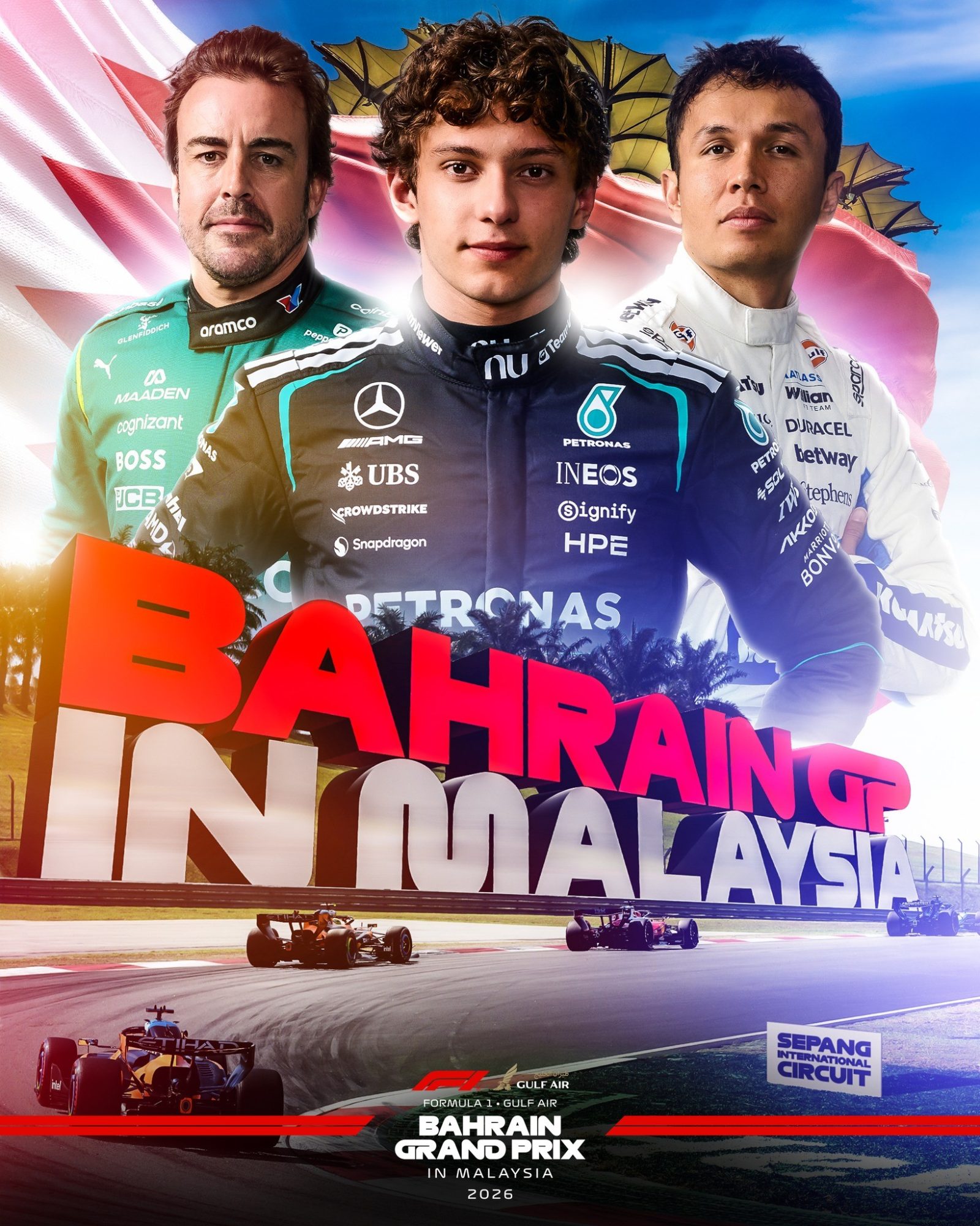 GP do Bahrein de Fórmula 1 será na Malásia