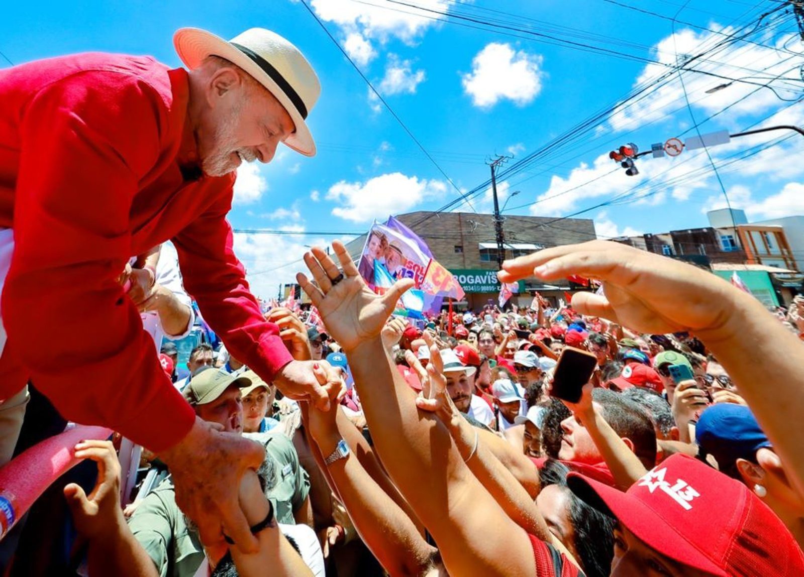 Presidente Lula durante ato de campanha em Natal
