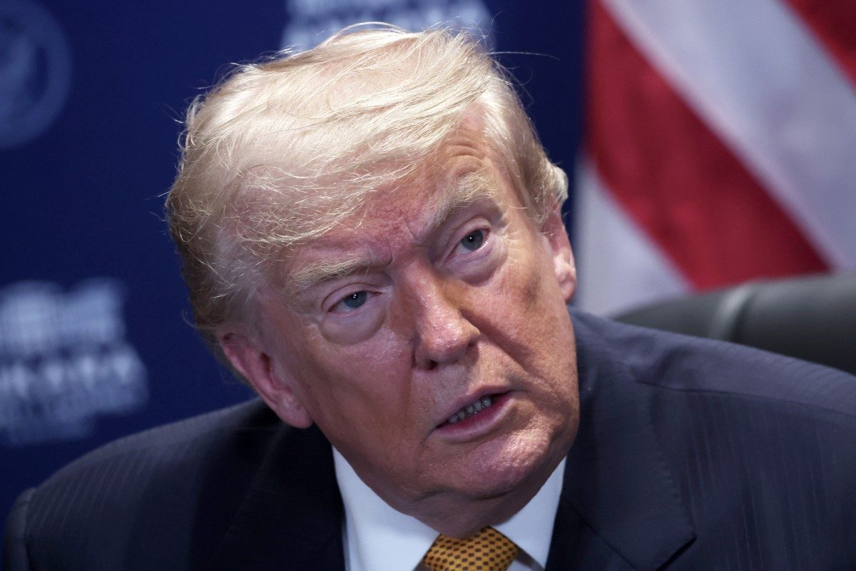 Presidente dos Estados Unidos, Donald Trump, dá declaração à imprensa durante cúpula da OTAN.