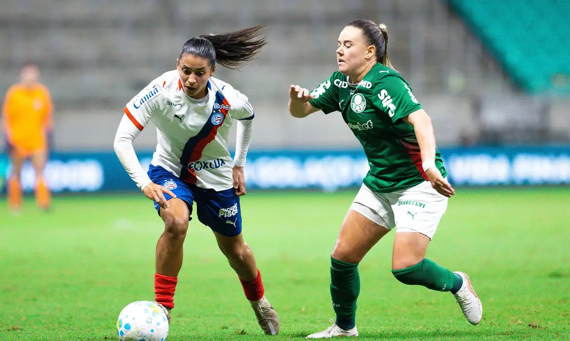 Imagem de Bahia e Palmeiras empatam em 1 a 1 pelas quartas do Brasileirão Feminino