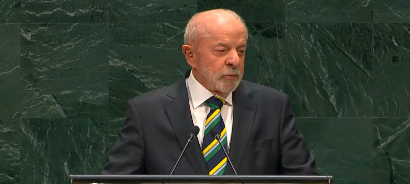 Presidente Lula durante discurso na Assembleia Geral da ONU.