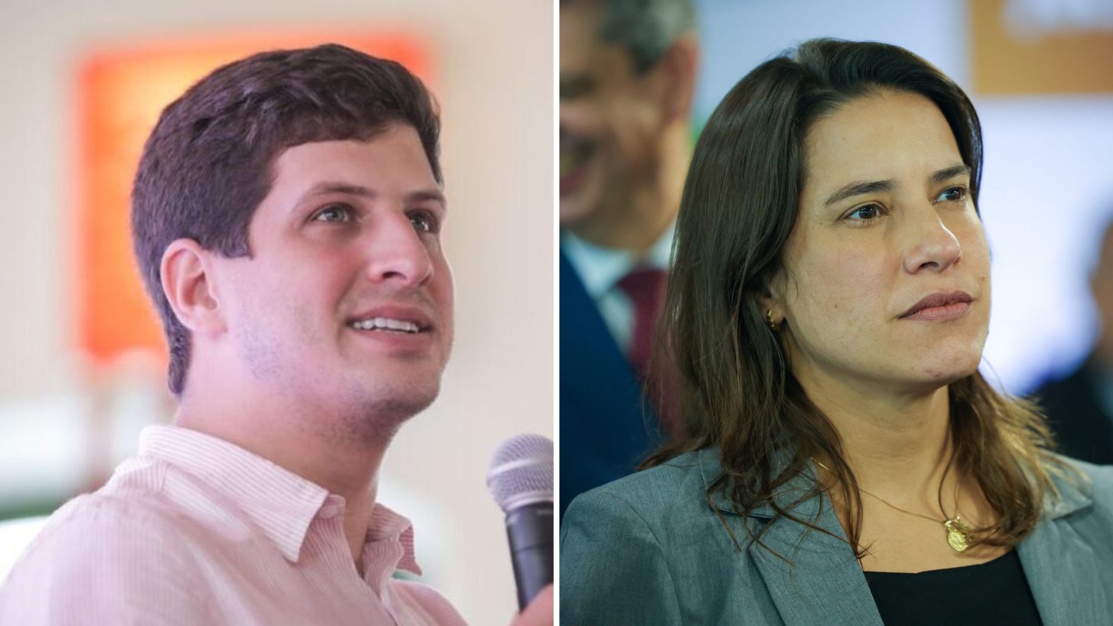O ex-prefeito de Recife João Campos (PSB) e a governadora de Pernambuco, Raquel Lyra (PSD)