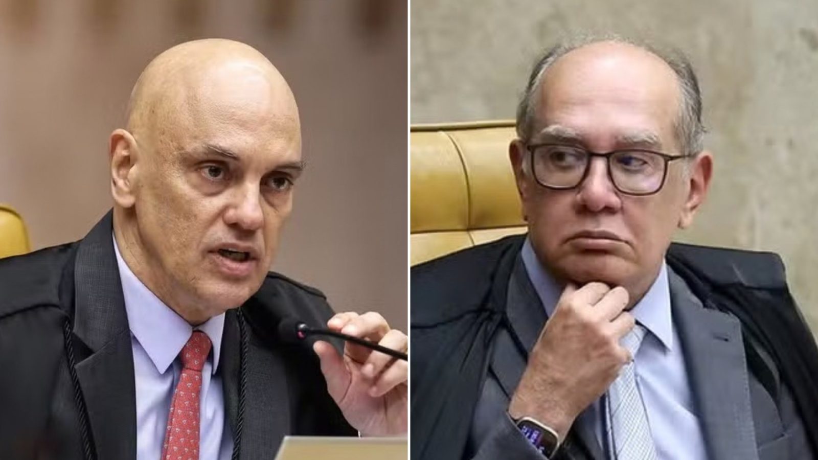 Alexandre de Moraes e Gilmar Mendes, ministros do STF