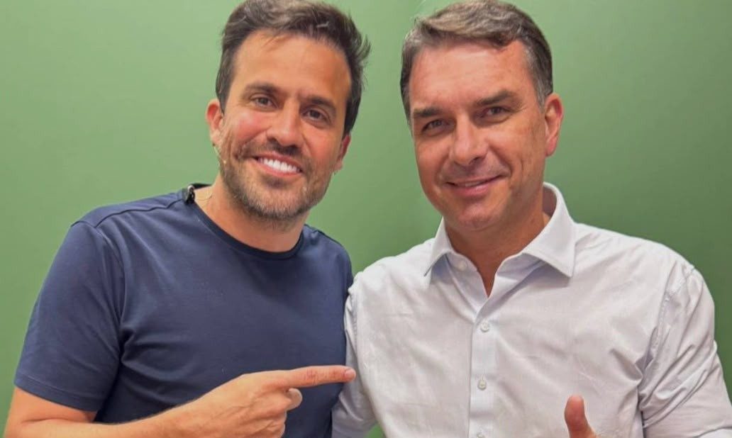 Pablo Marçal e Flávio Bolsonaro
